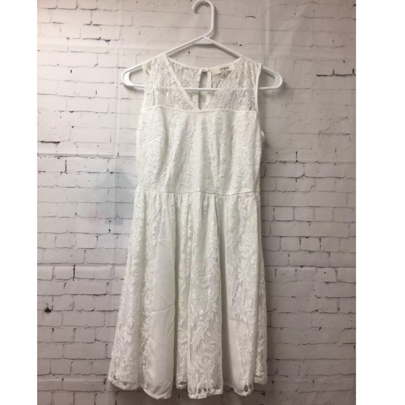 Umgee USA Size M White Lace Sleeveless Mini Dress - Picture 8 of 8